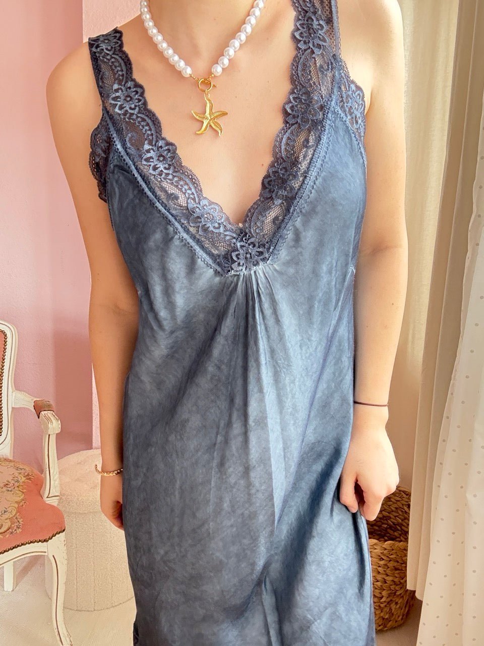 Kleid Ava Blau - FROLLEIN KÄTHE Shop