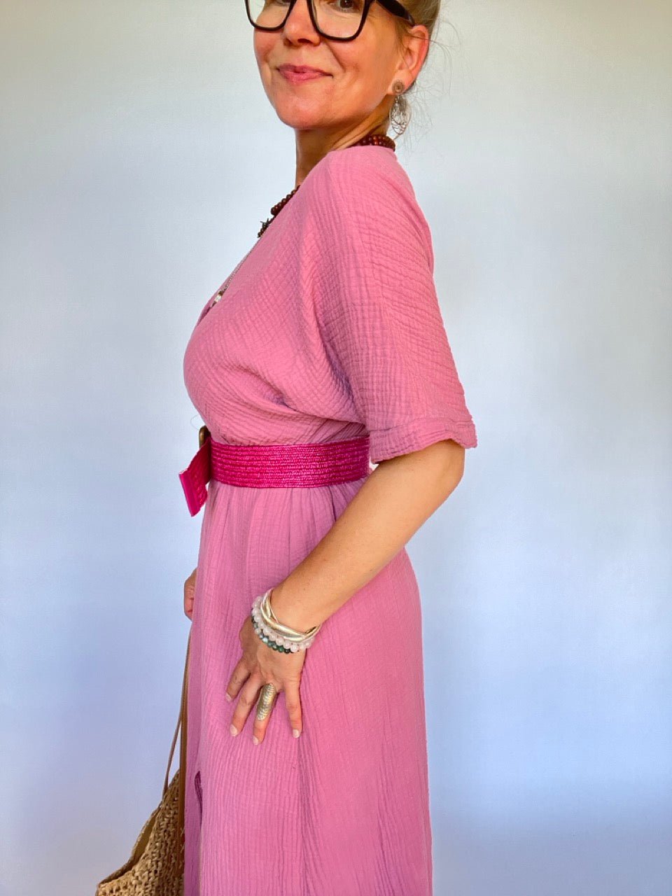 Kleid Carla Musselin Alt Rose - FROLLEIN KÄTHE Shop