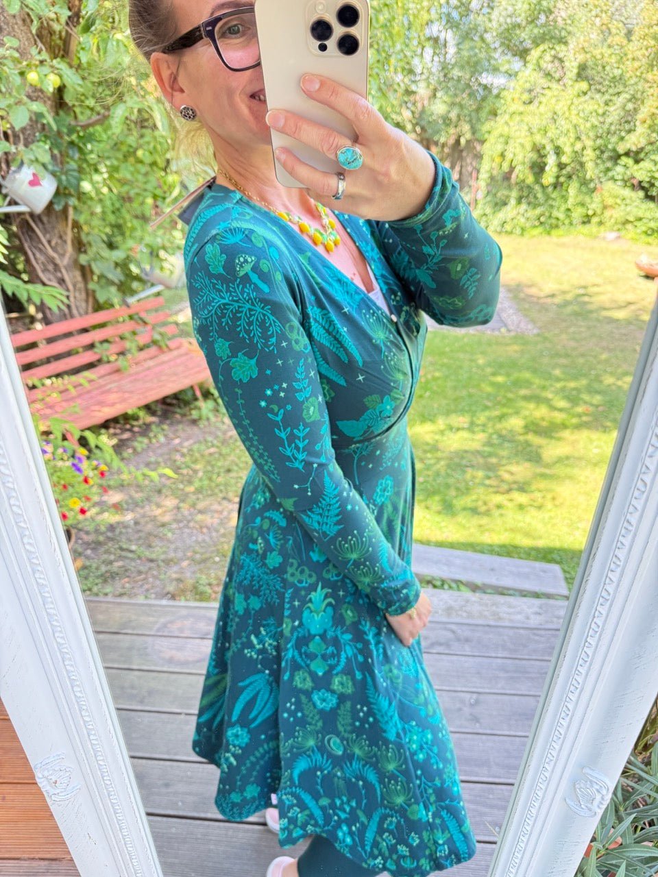 Kleid Fantasy Garden Türkis - FROLLEIN KÄTHE Shop