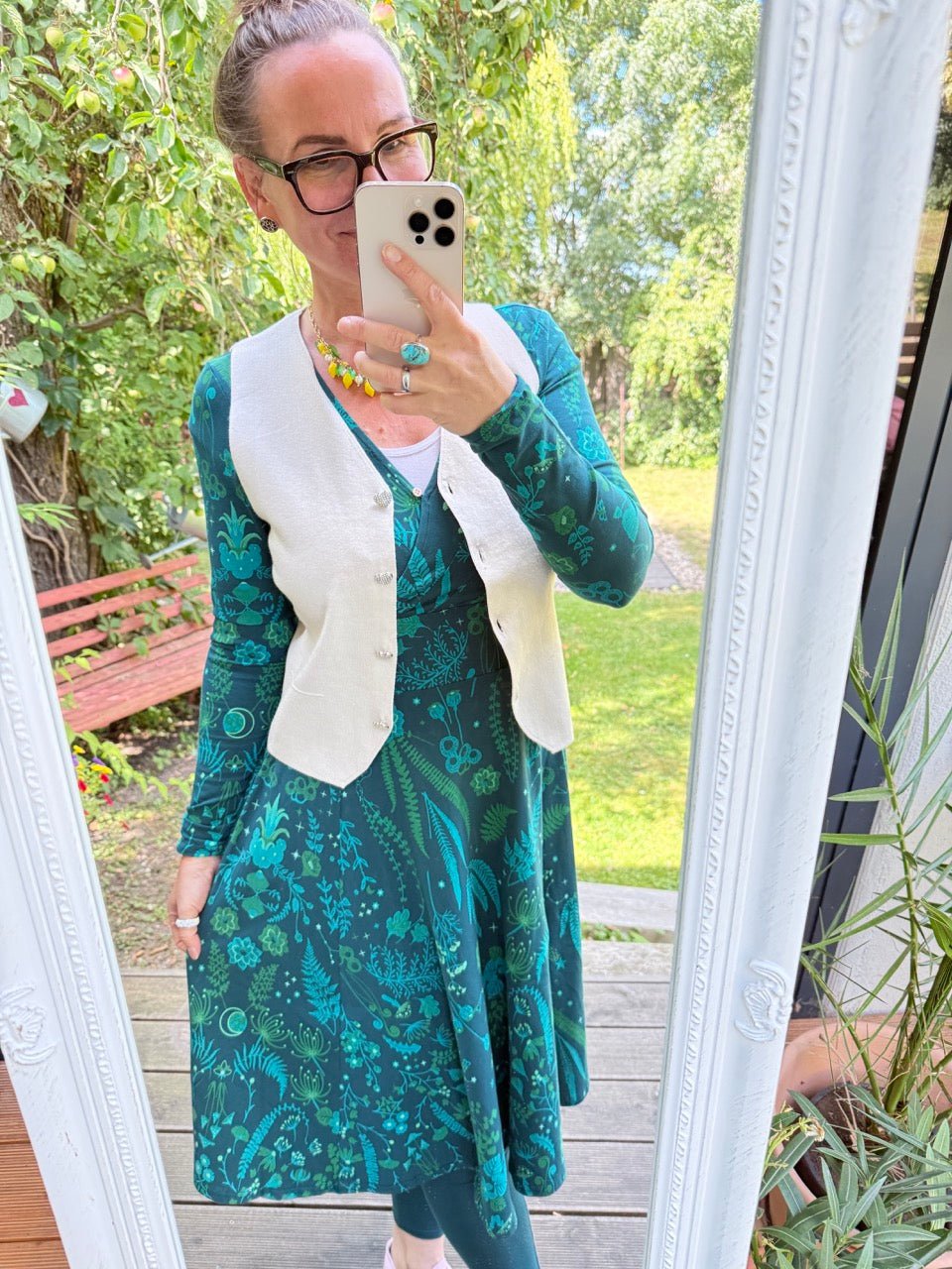 Kleid Fantasy Garden Türkis - FROLLEIN KÄTHE Shop