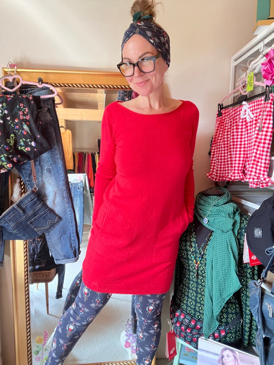 Kleid Herrlich verträumt Rot - FROLLEIN KÄTHE Shop