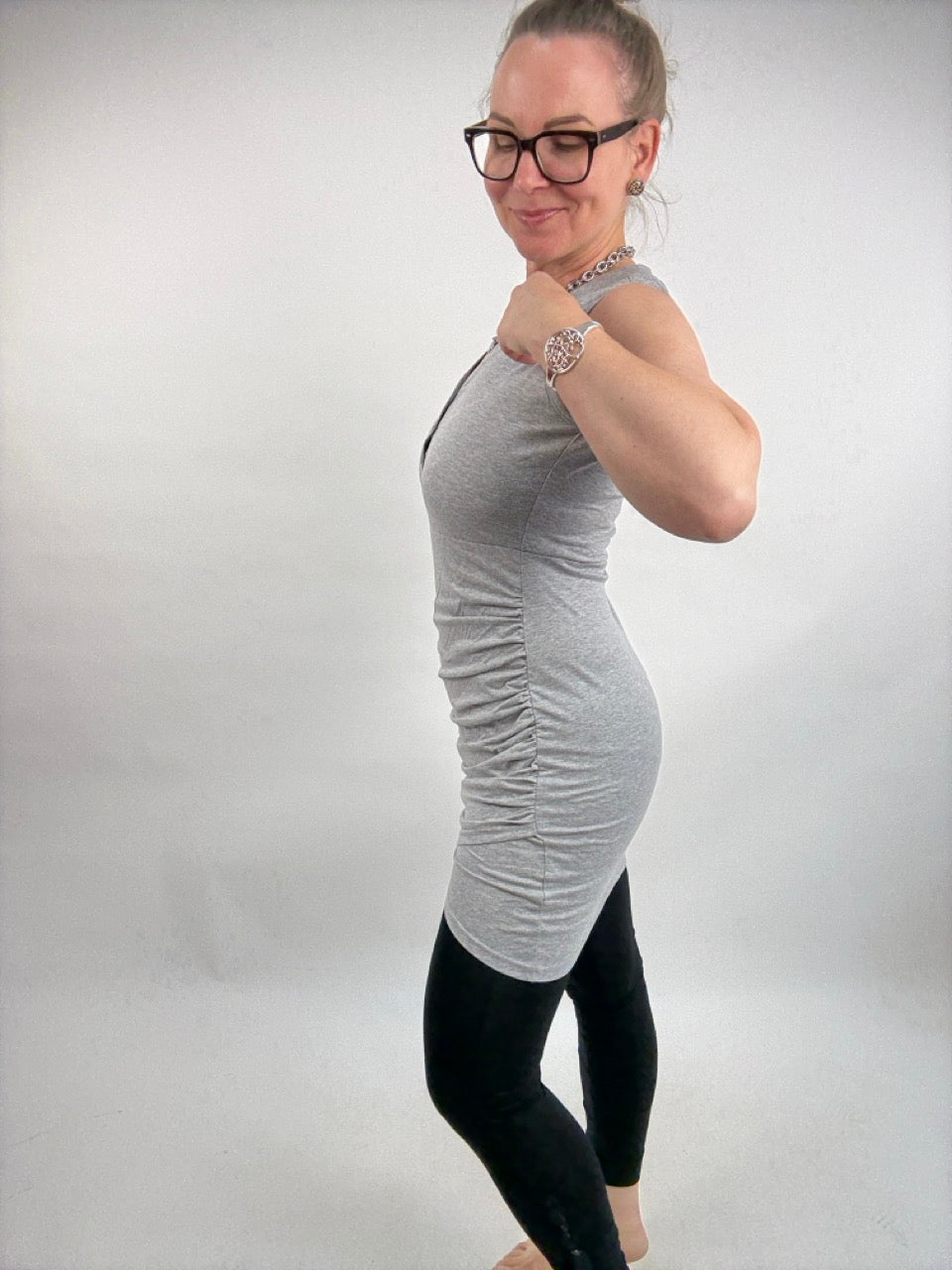 Kleid Kadira Grau - FROLLEIN KÄTHE Shop