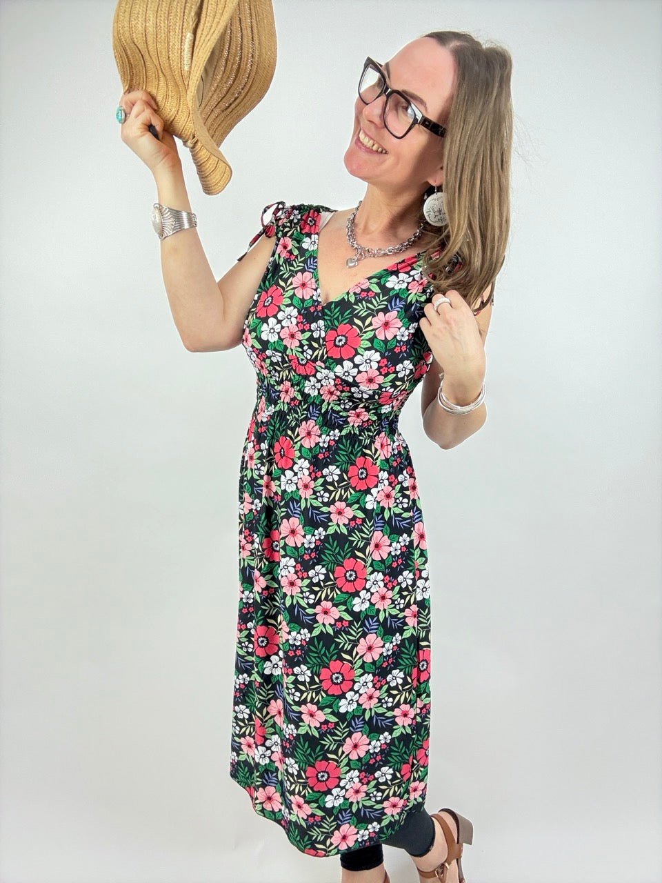 Kleid Liora Rot Schwarz - FROLLEIN KÄTHE Shop