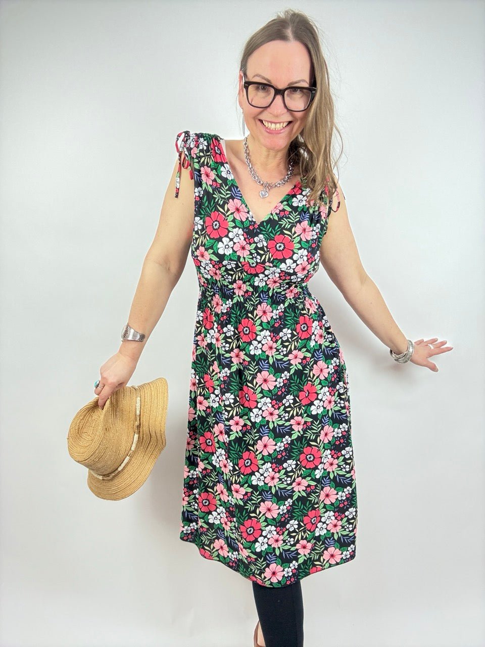 Kleid Liora Rot Schwarz - FROLLEIN KÄTHE Shop