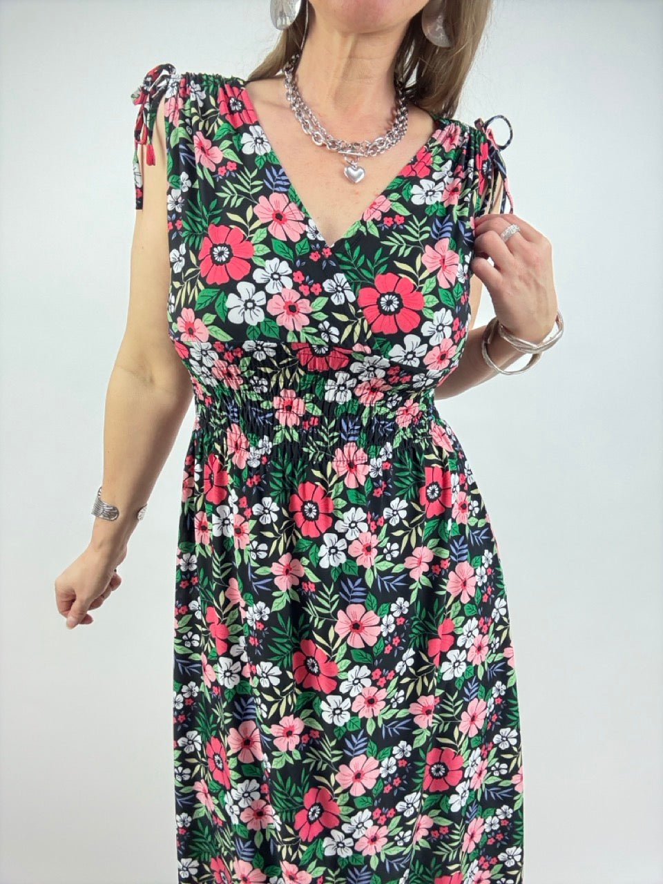 Kleid Liora Rot Schwarz - FROLLEIN KÄTHE Shop