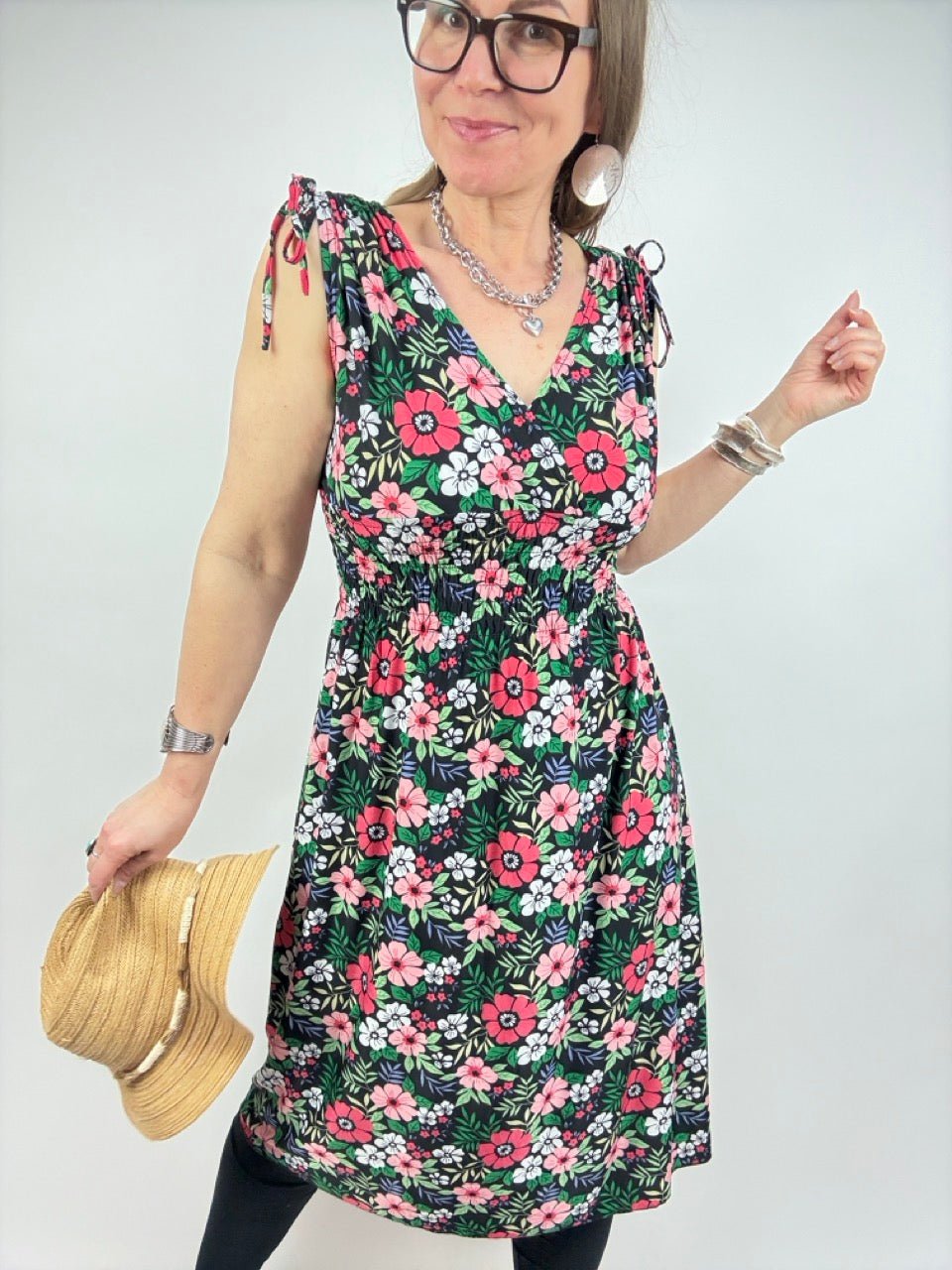 Kleid Liora Rot Schwarz - FROLLEIN KÄTHE Shop