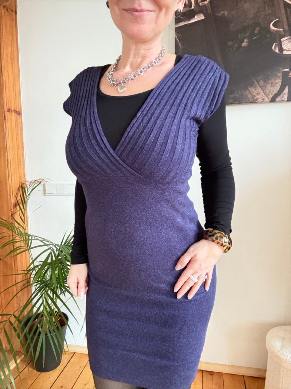 Kleid Lissy Violett mit Gürtel - FROLLEIN KÄTHE Shop