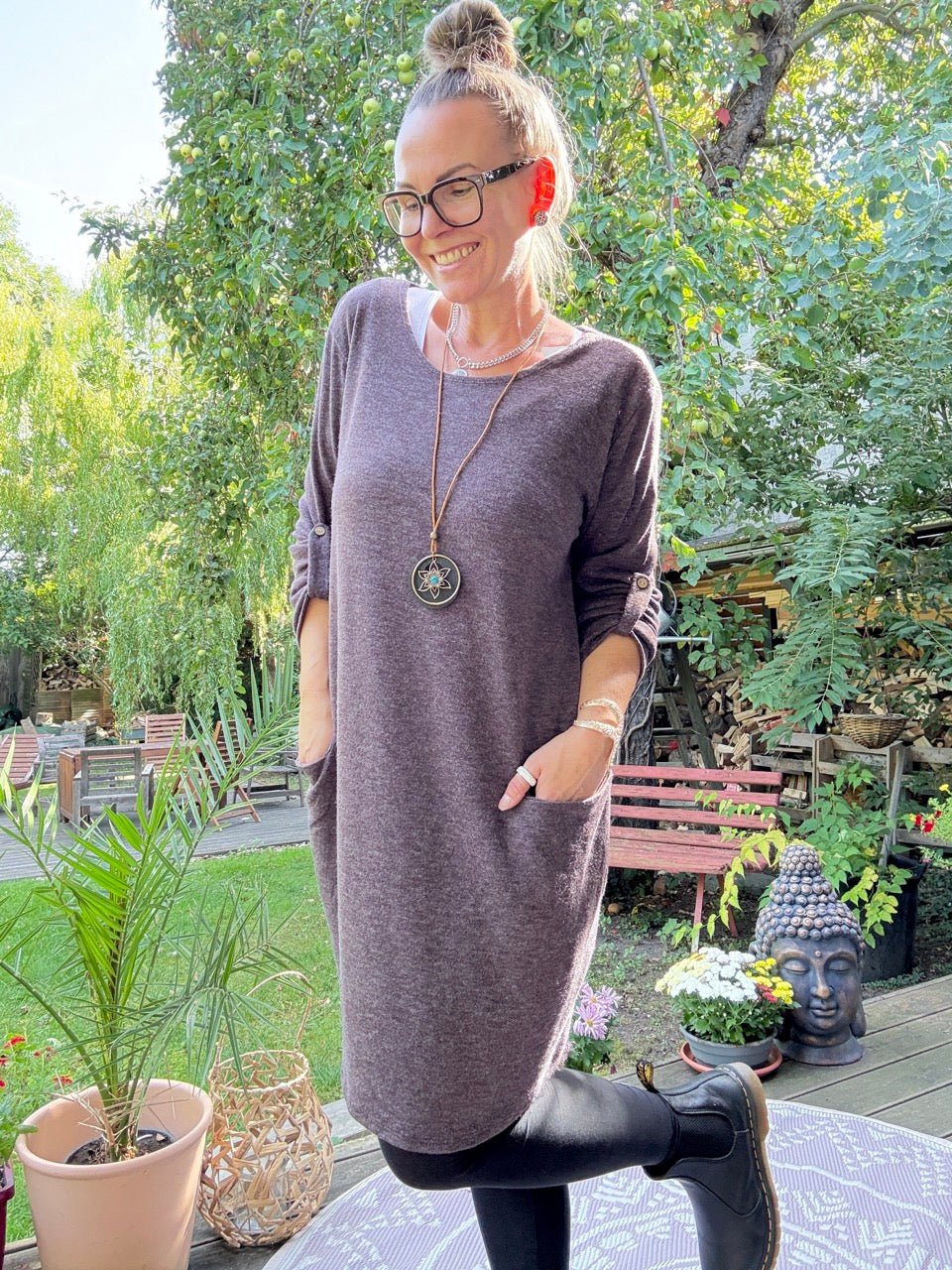Kleid Lora mit Kette Chocolate - FROLLEIN KÄTHE Shop