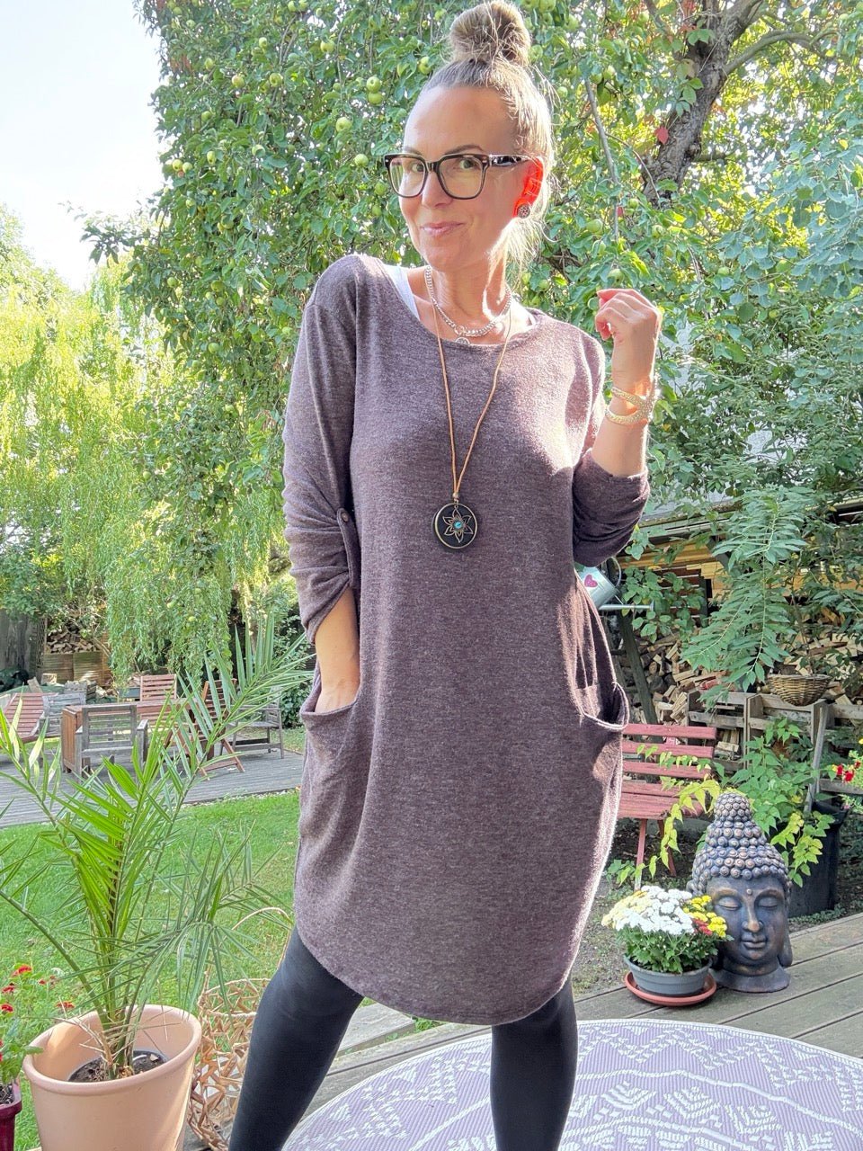Kleid Lora mit Kette Chocolate - FROLLEIN KÄTHE Shop