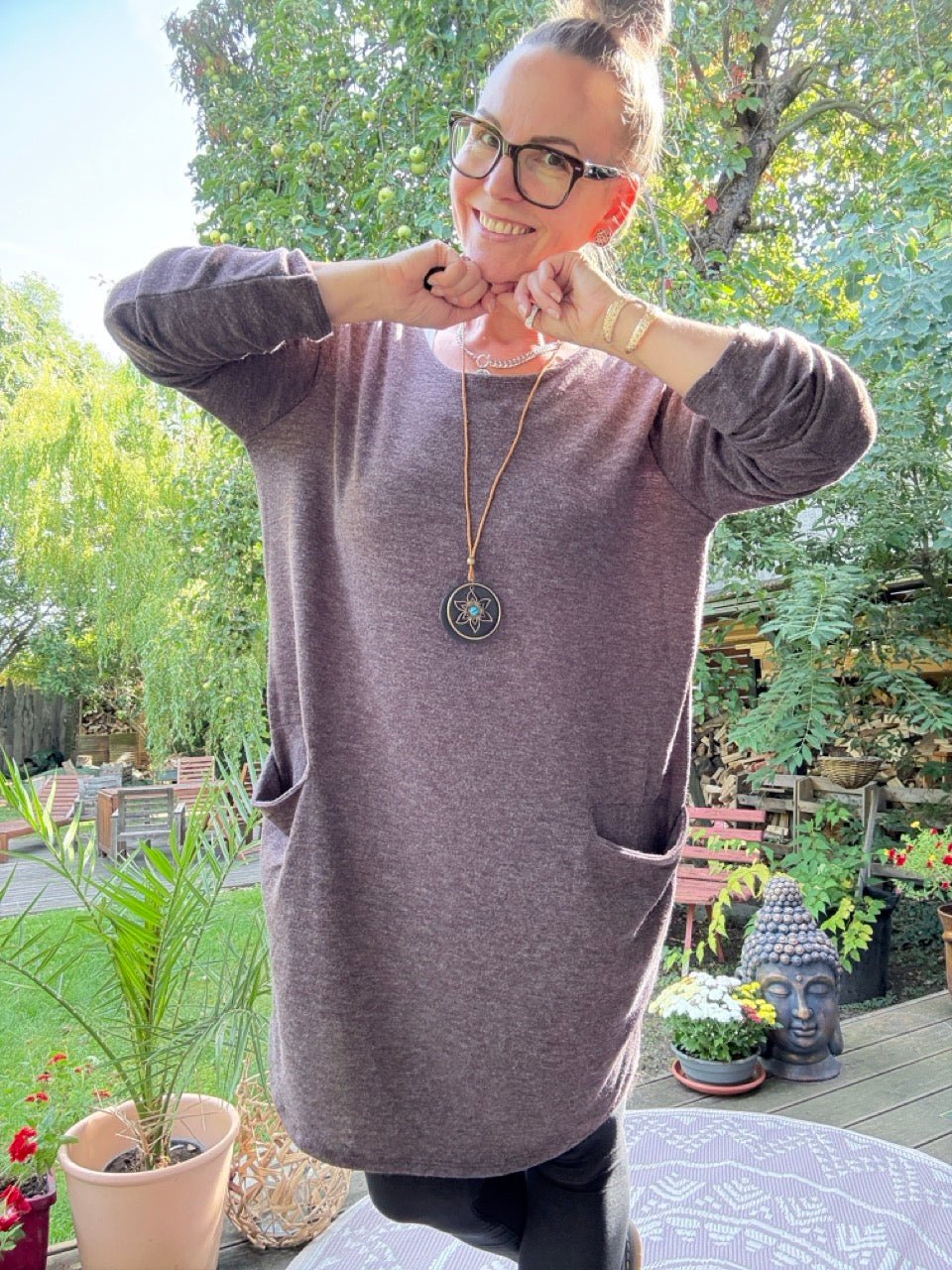 Kleid Lora mit Kette Chocolate - FROLLEIN KÄTHE Shop