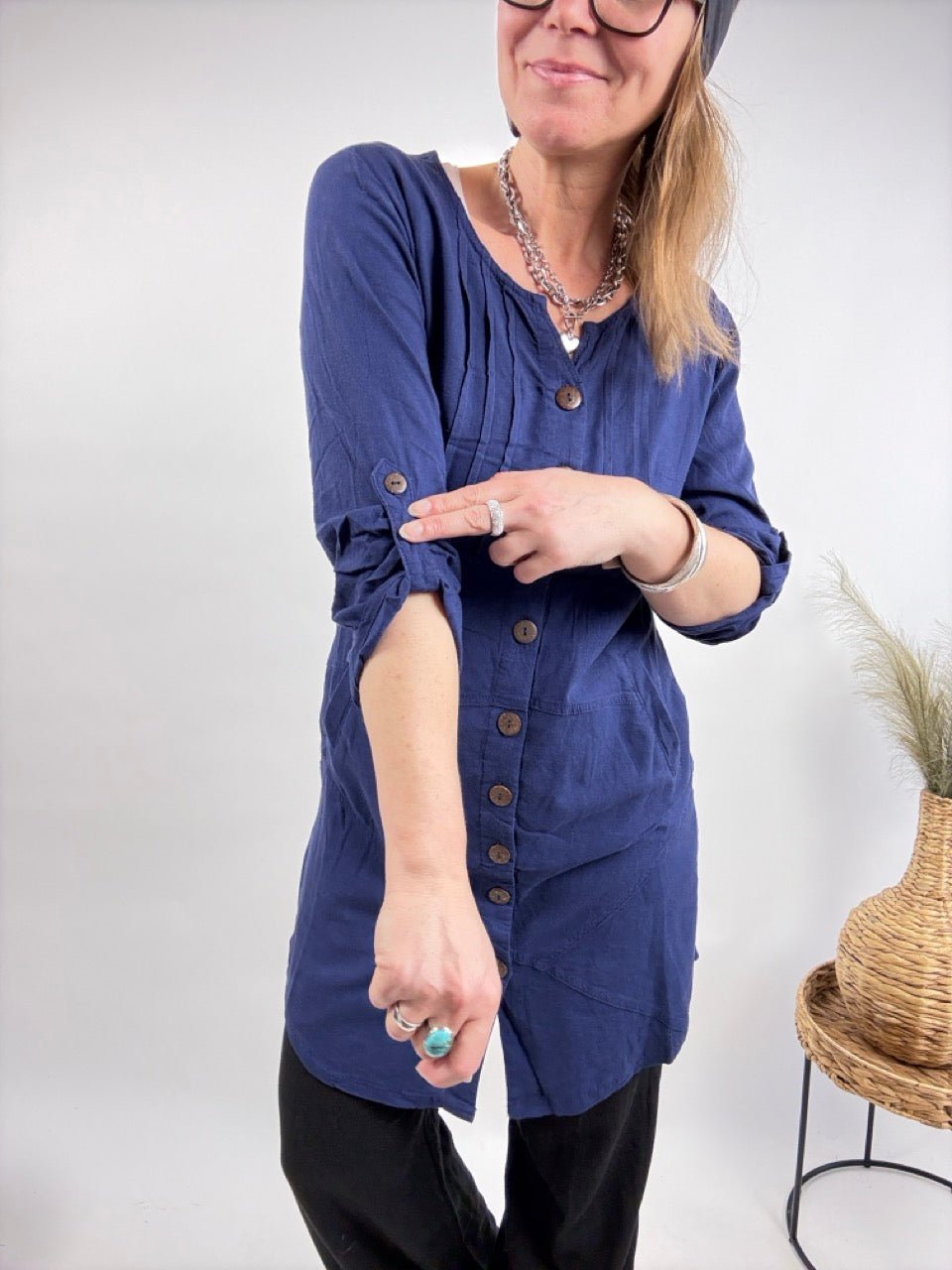 Kleid Marina Blau - FROLLEIN KÄTHE Shop