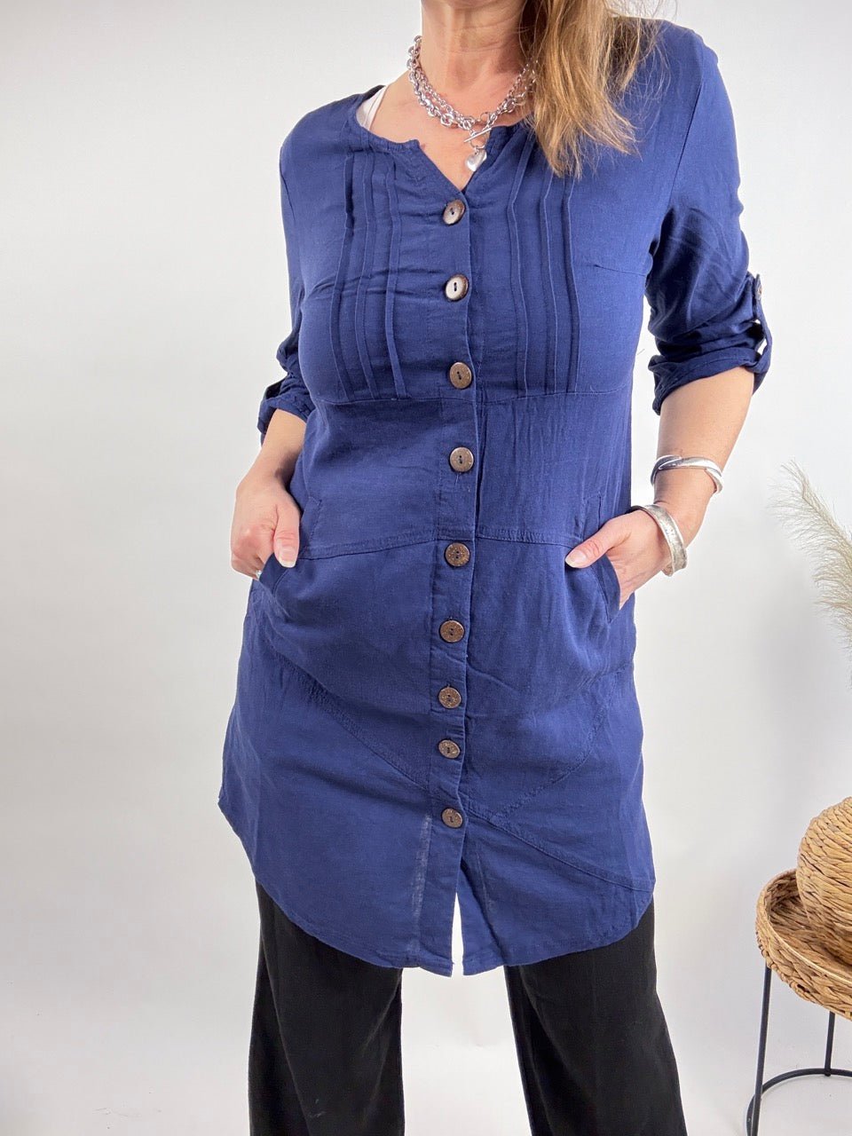 Kleid Marina Blau - FROLLEIN KÄTHE Shop