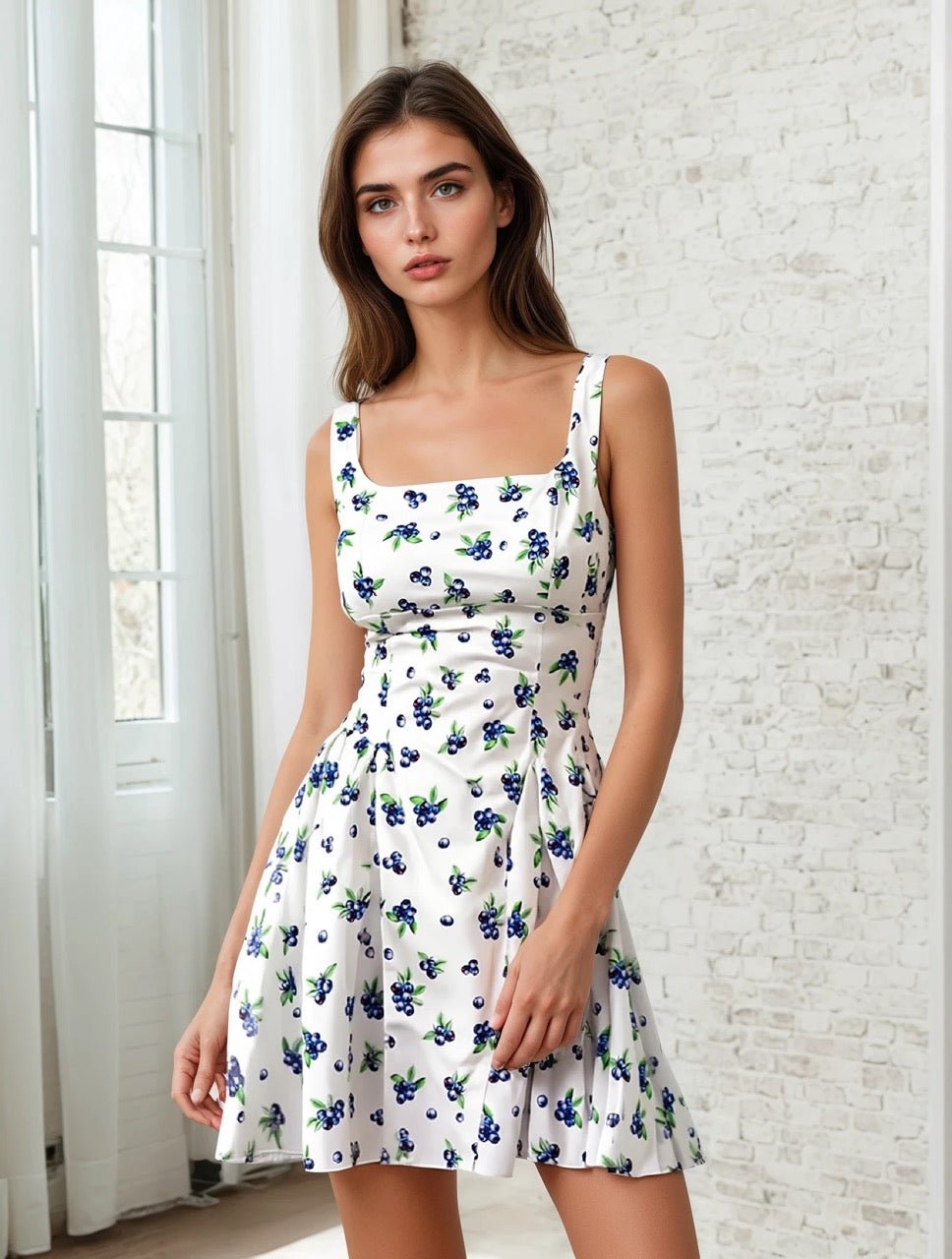 Kleid Mina Beere Weiß - FROLLEIN KÄTHE Shop