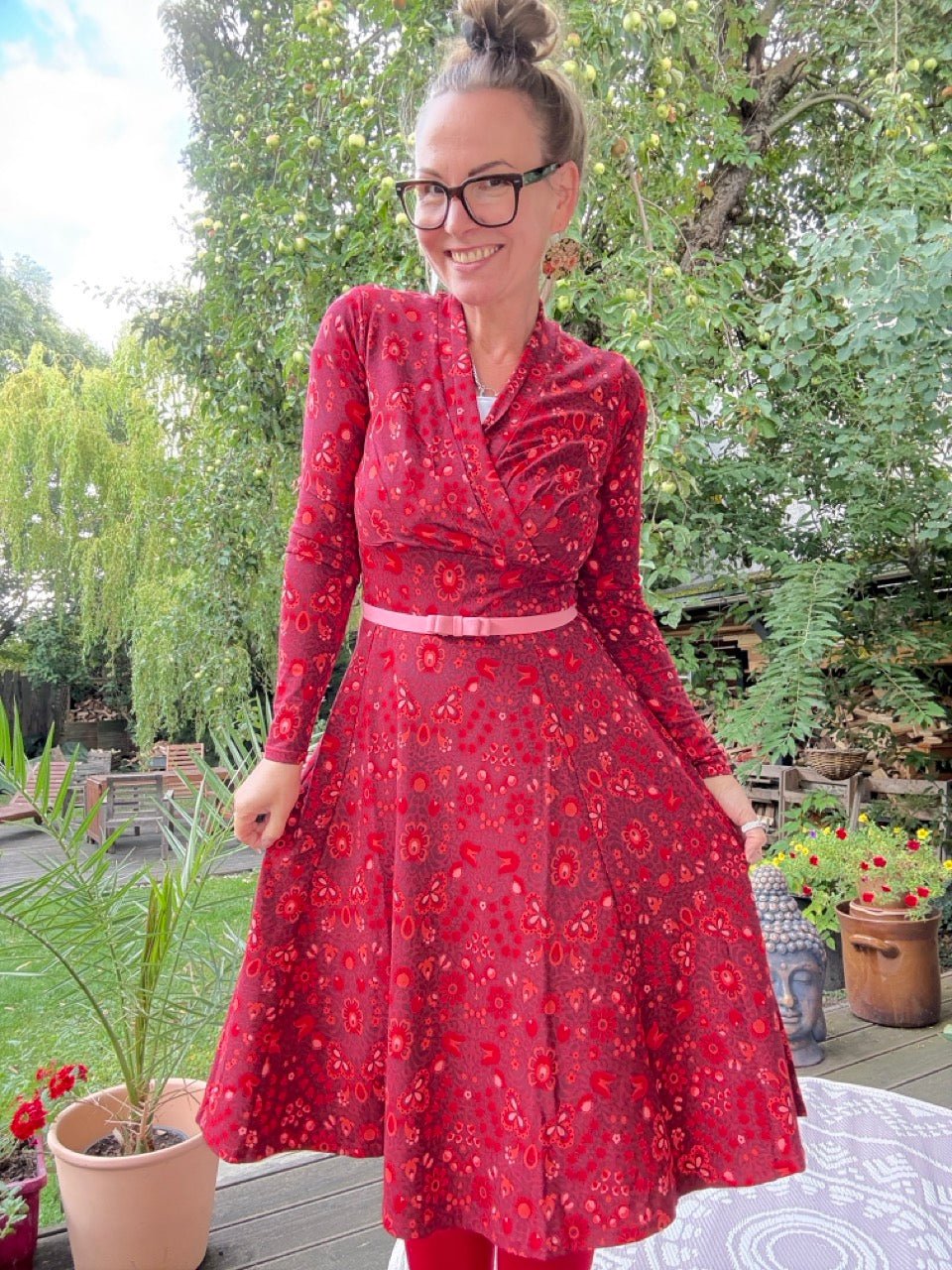Kleid Mondlicht Muse Dunkelrot - FROLLEIN KÄTHE Shop