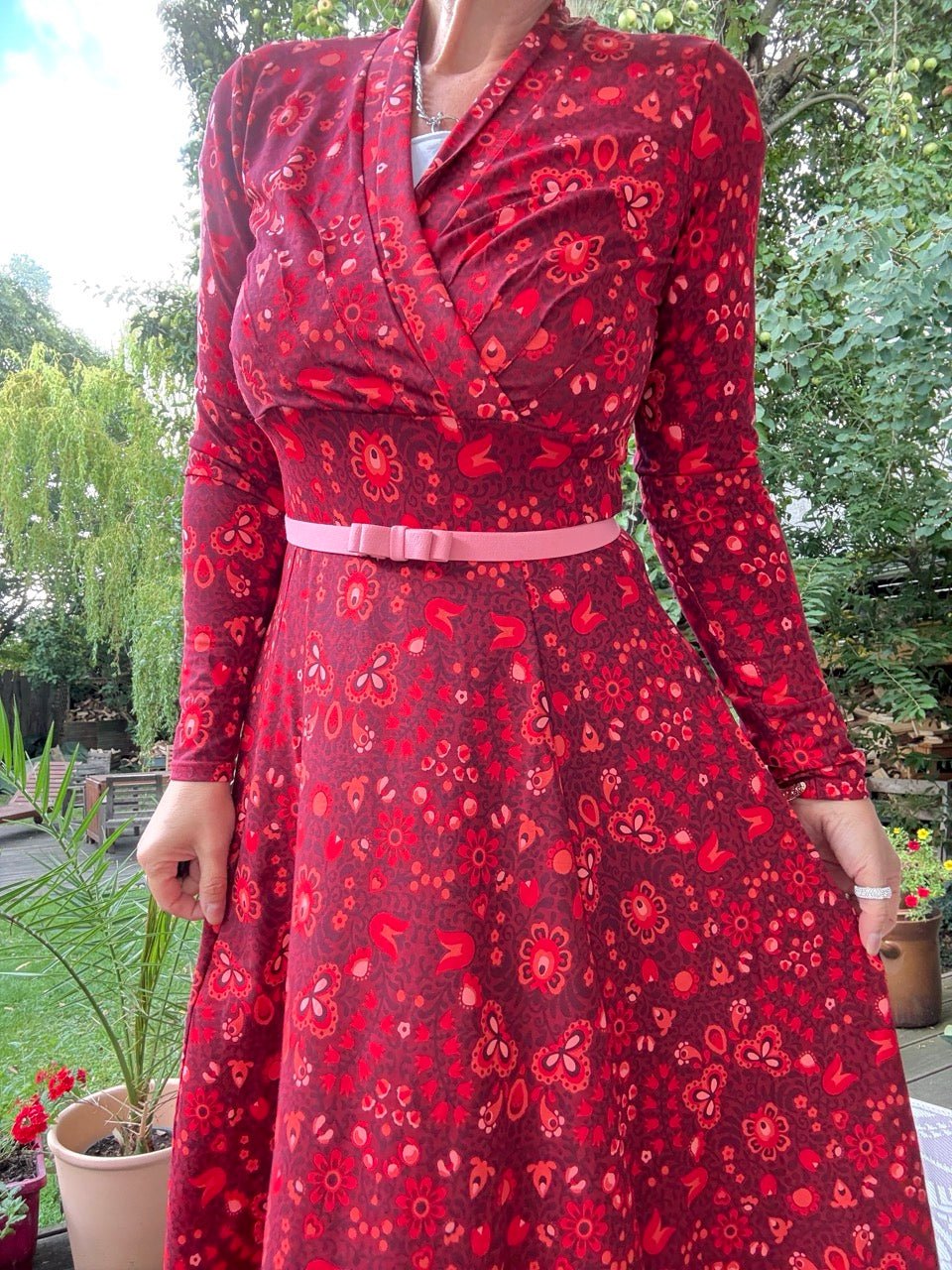 Kleid Mondlicht Muse Dunkelrot - FROLLEIN KÄTHE Shop