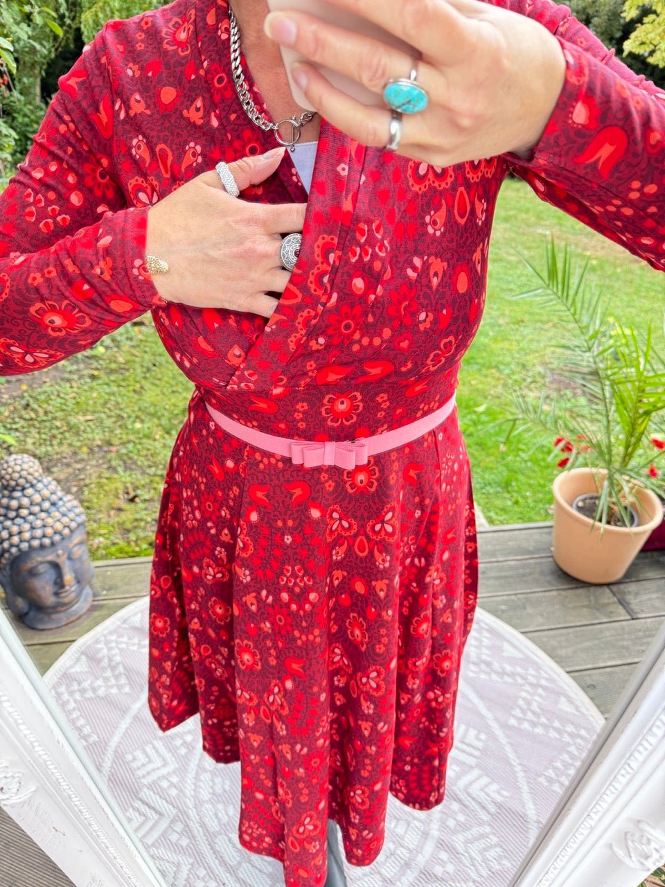 Kleid Mondlicht Muse Dunkelrot - FROLLEIN KÄTHE Shop
