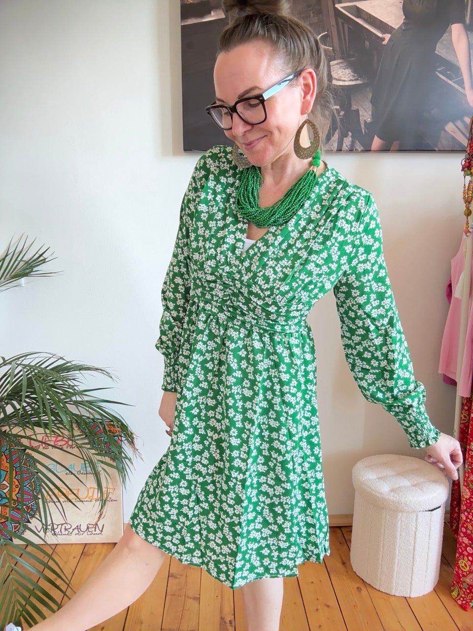 Kleid Paris Paris Grün - FROLLEIN KÄTHE Shop