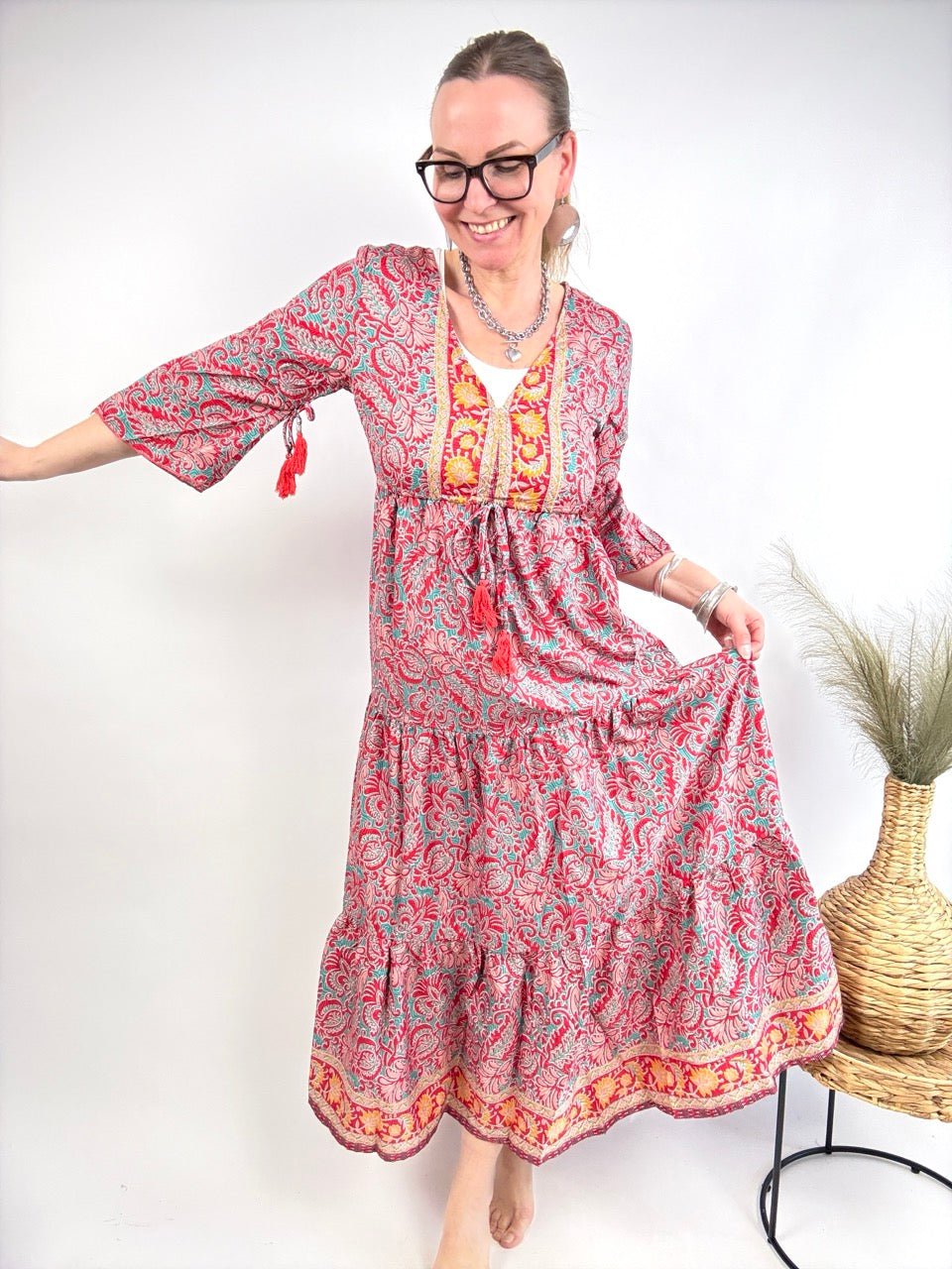 Kleid Samira Himbeer - FROLLEIN KÄTHE Shop