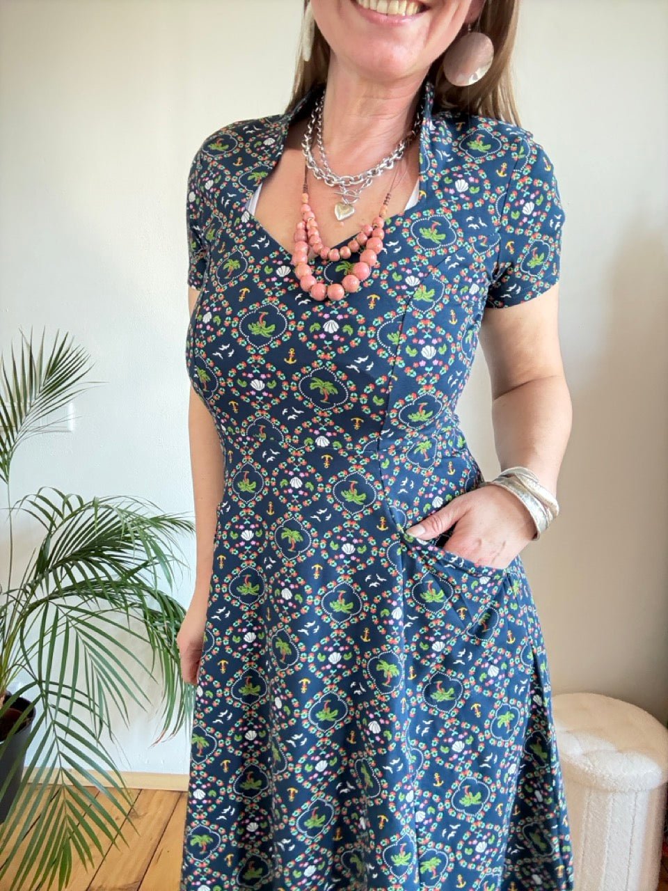 Kleid Seeperle Blau - FROLLEIN KÄTHE Shop