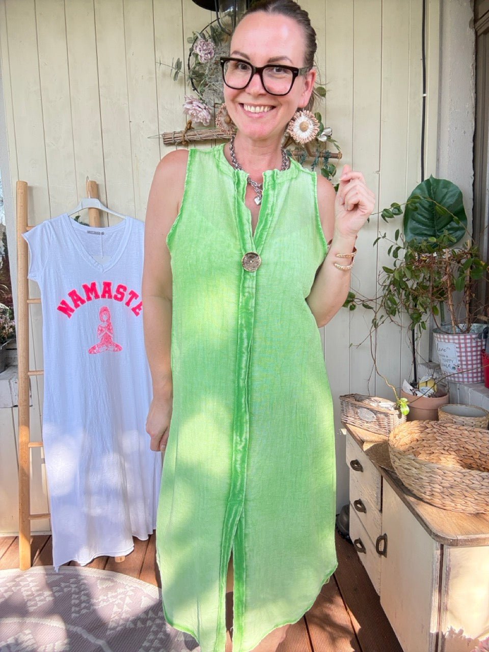 Kleid Summer Time Grün - FROLLEIN KÄTHE Shop