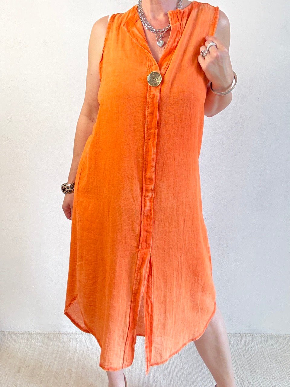 Kleid Summer Time Orange - FROLLEIN KÄTHE Shop