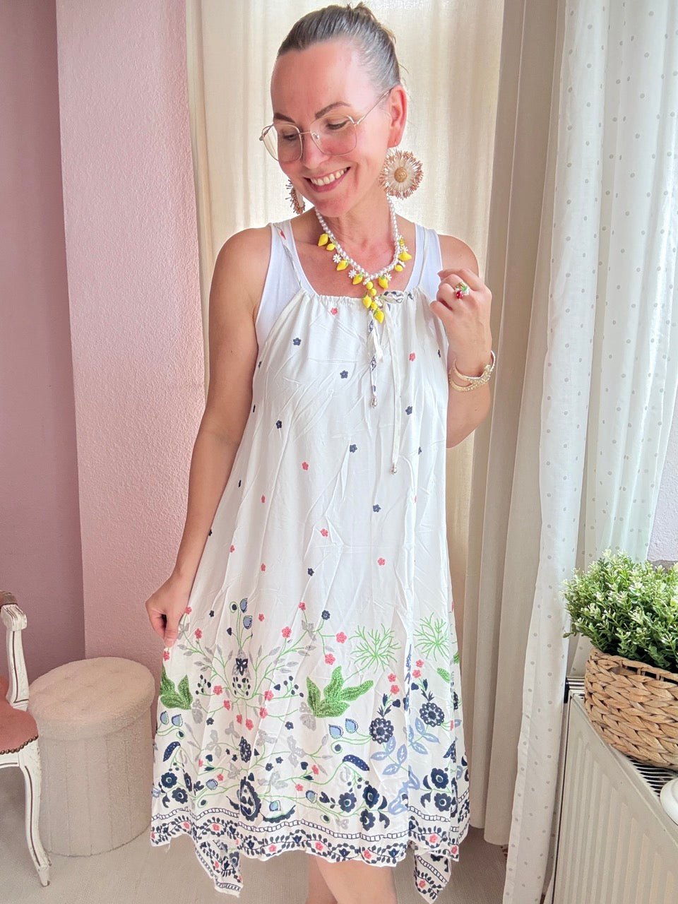 Kleid Tunika Naomi Weiß - FROLLEIN KÄTHE Shop