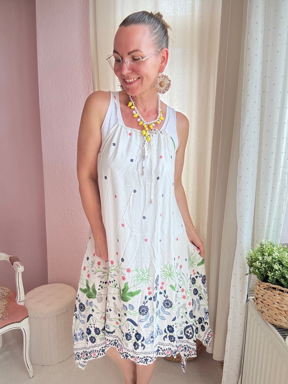 Kleid Tunika Naomi Weiß - FROLLEIN KÄTHE Shop