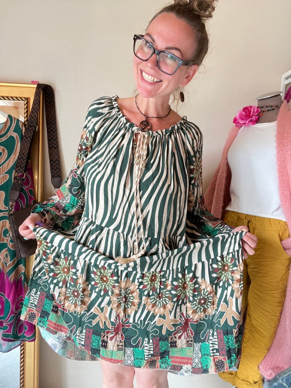 Kleid Tunika Saint Tropez Grün - FROLLEIN KÄTHE Shop