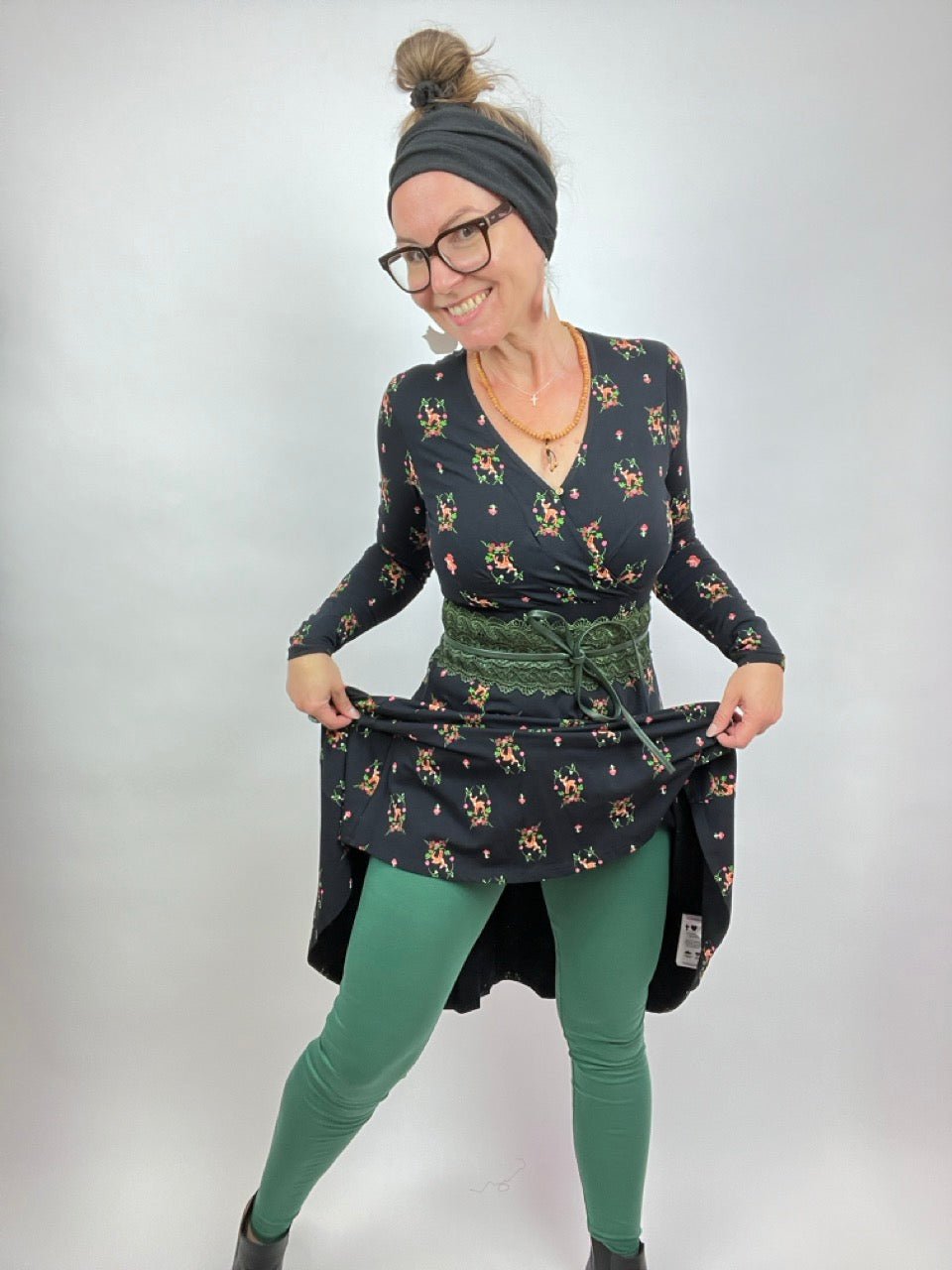 Leggings Basic Star Grün - FROLLEIN KÄTHE Shop