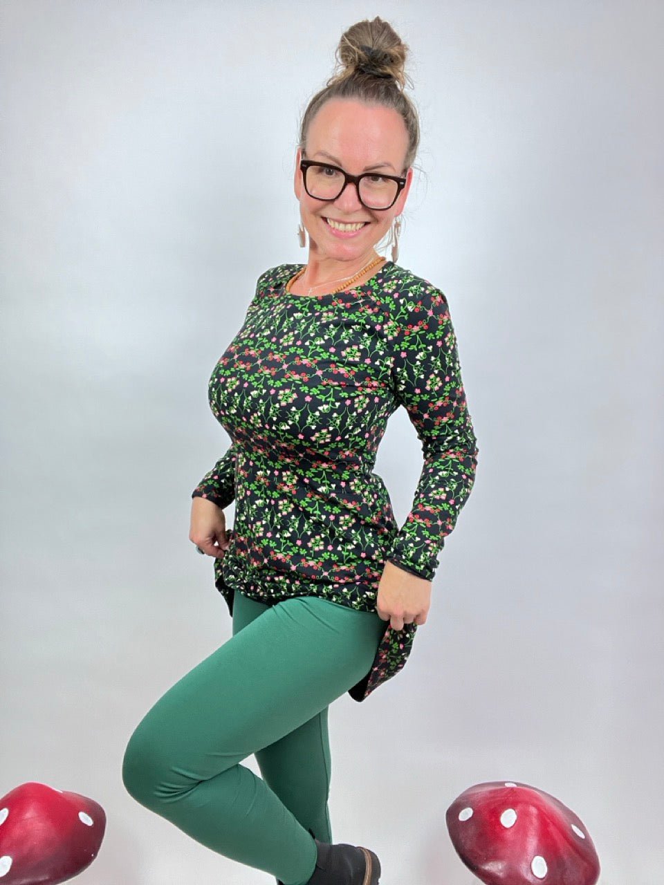 Leggings Basic Star Grün - FROLLEIN KÄTHE Shop