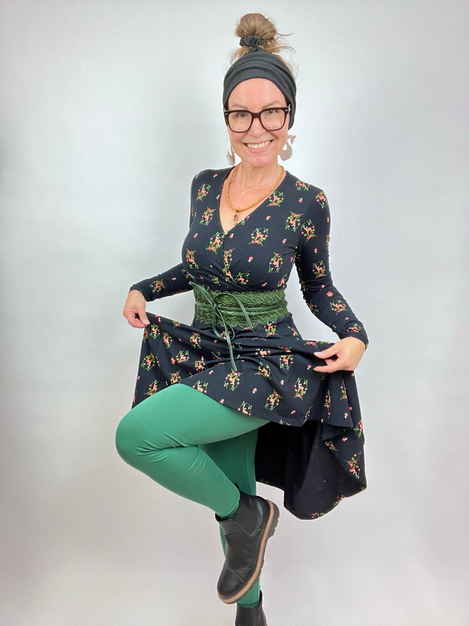 Leggings Basic Star Grün - FROLLEIN KÄTHE Shop