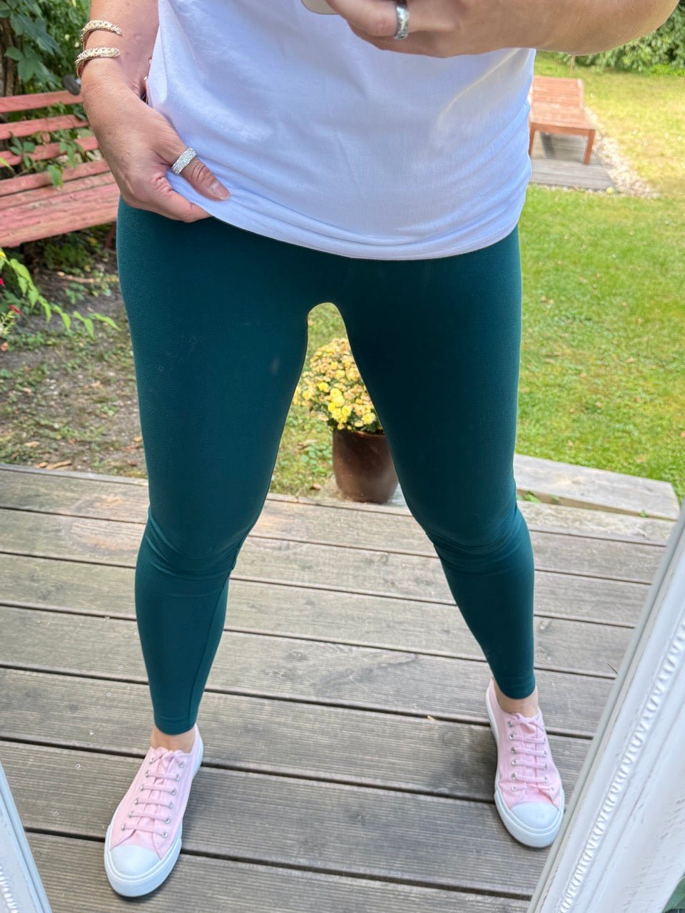 Leggings Basic Star Tannengrün - FROLLEIN KÄTHE Shop