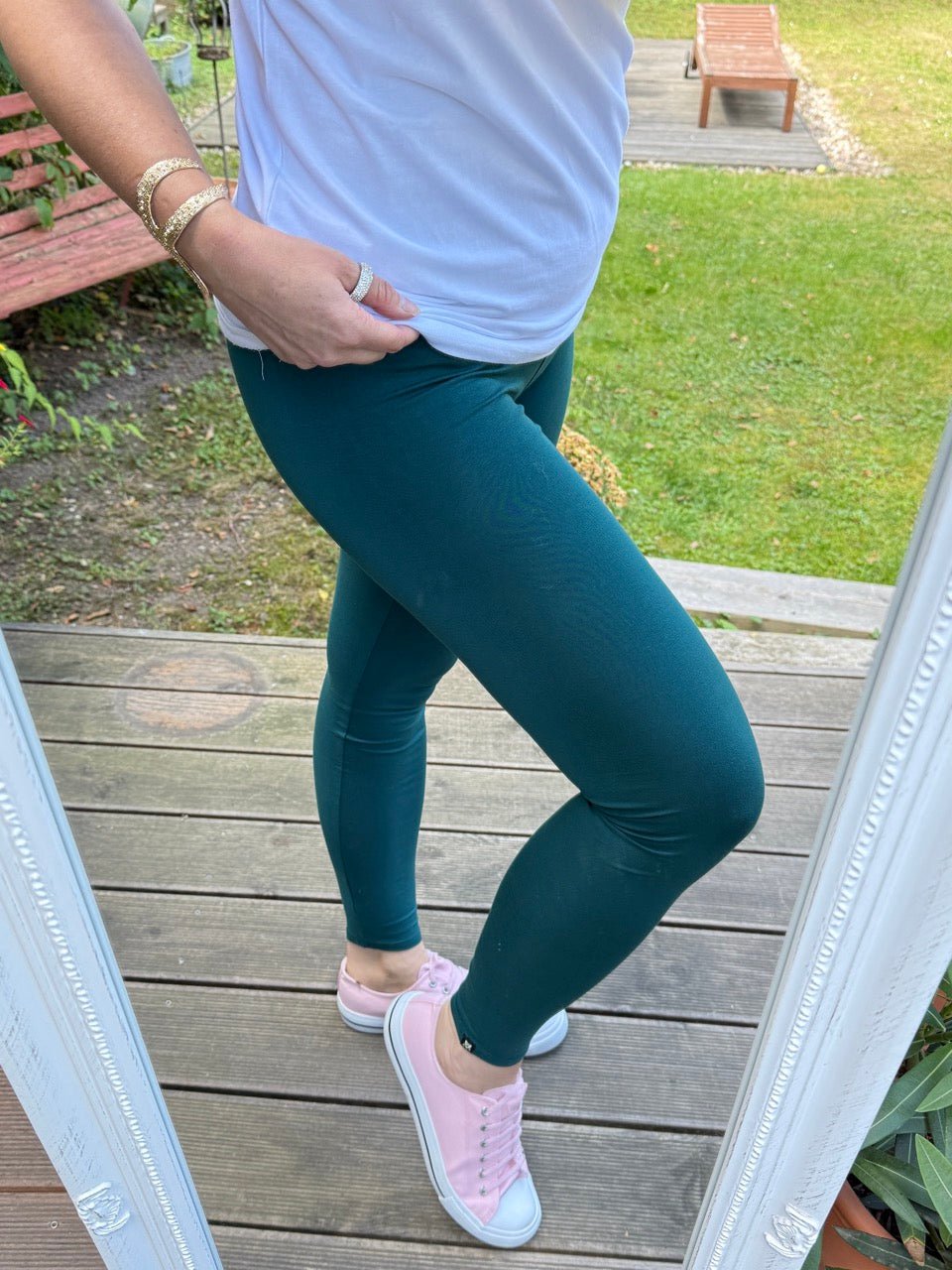 Leggings Basic Star Tannengrün - FROLLEIN KÄTHE Shop
