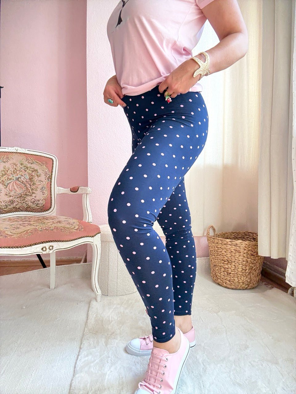 Leggings Dotties Blau - FROLLEIN KÄTHE Shop