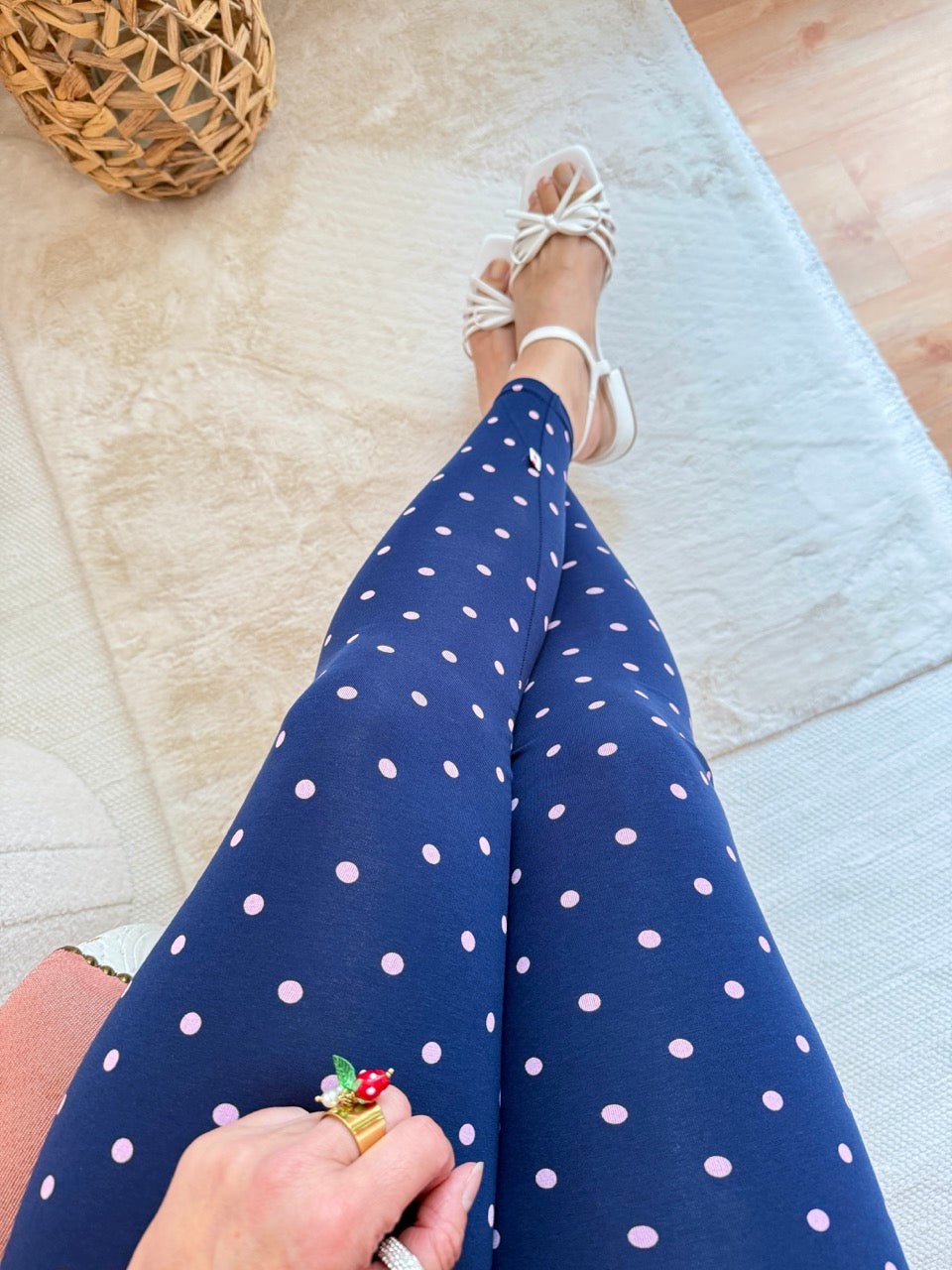 Leggings Dotties Blau - FROLLEIN KÄTHE Shop