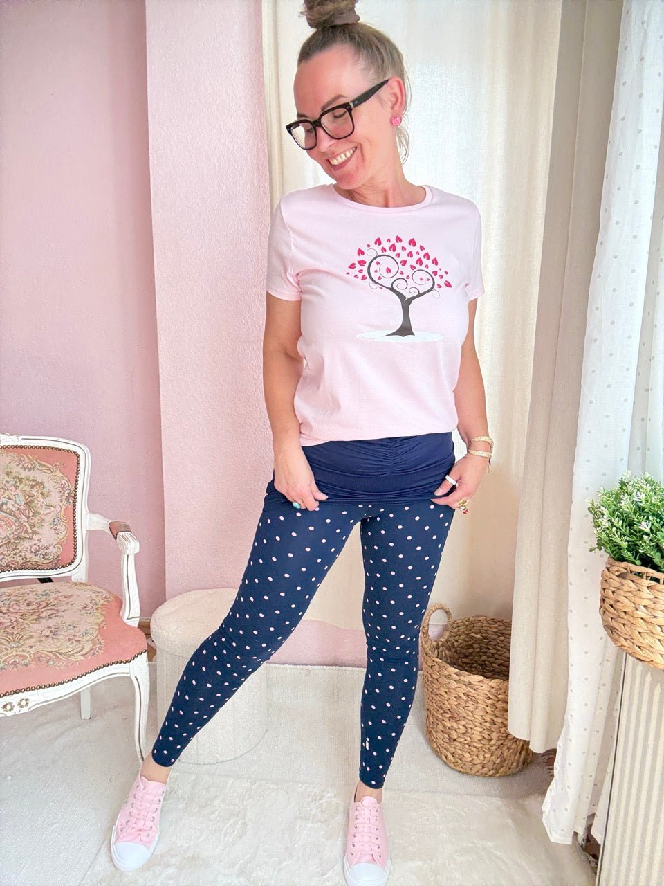 Leggings Dotties Blau - FROLLEIN KÄTHE Shop