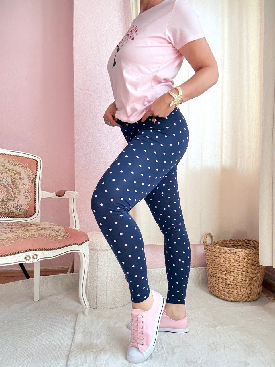 Leggings Dotties Blau - FROLLEIN KÄTHE Shop