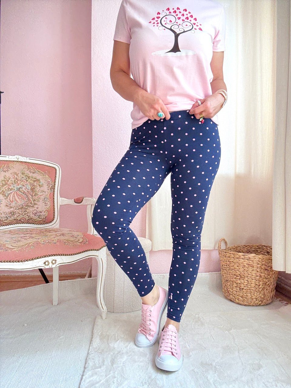Leggings Dotties Blau - FROLLEIN KÄTHE Shop
