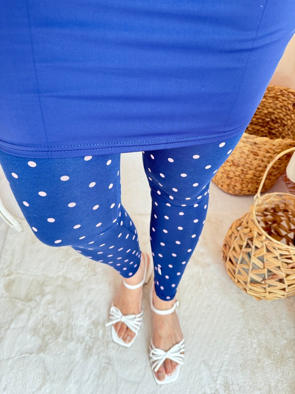 Leggings Dotties Blau - FROLLEIN KÄTHE Shop