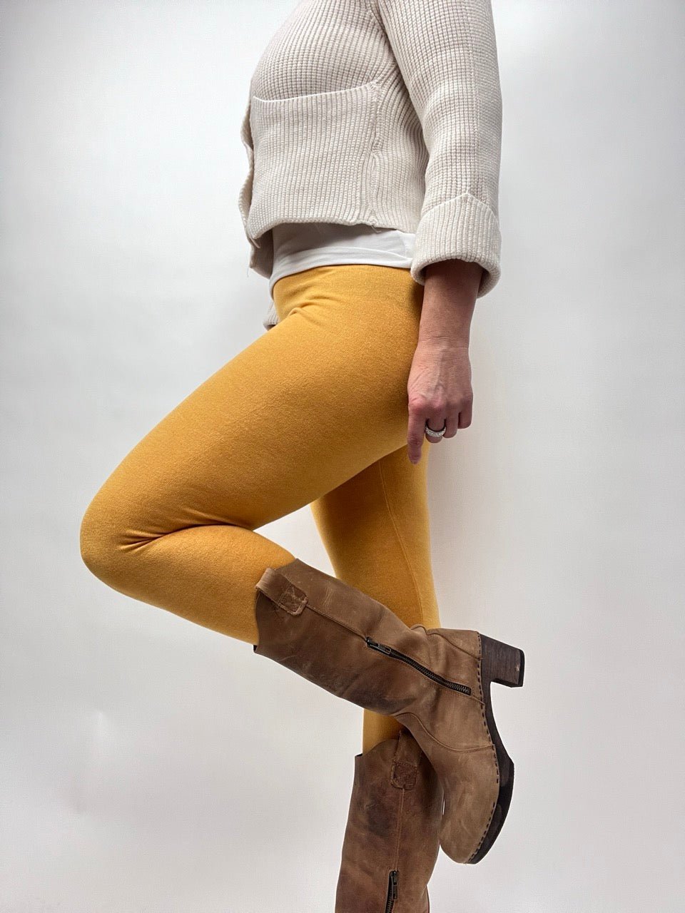 Leggings Strickschick Gelb - FROLLEIN KÄTHE Shop