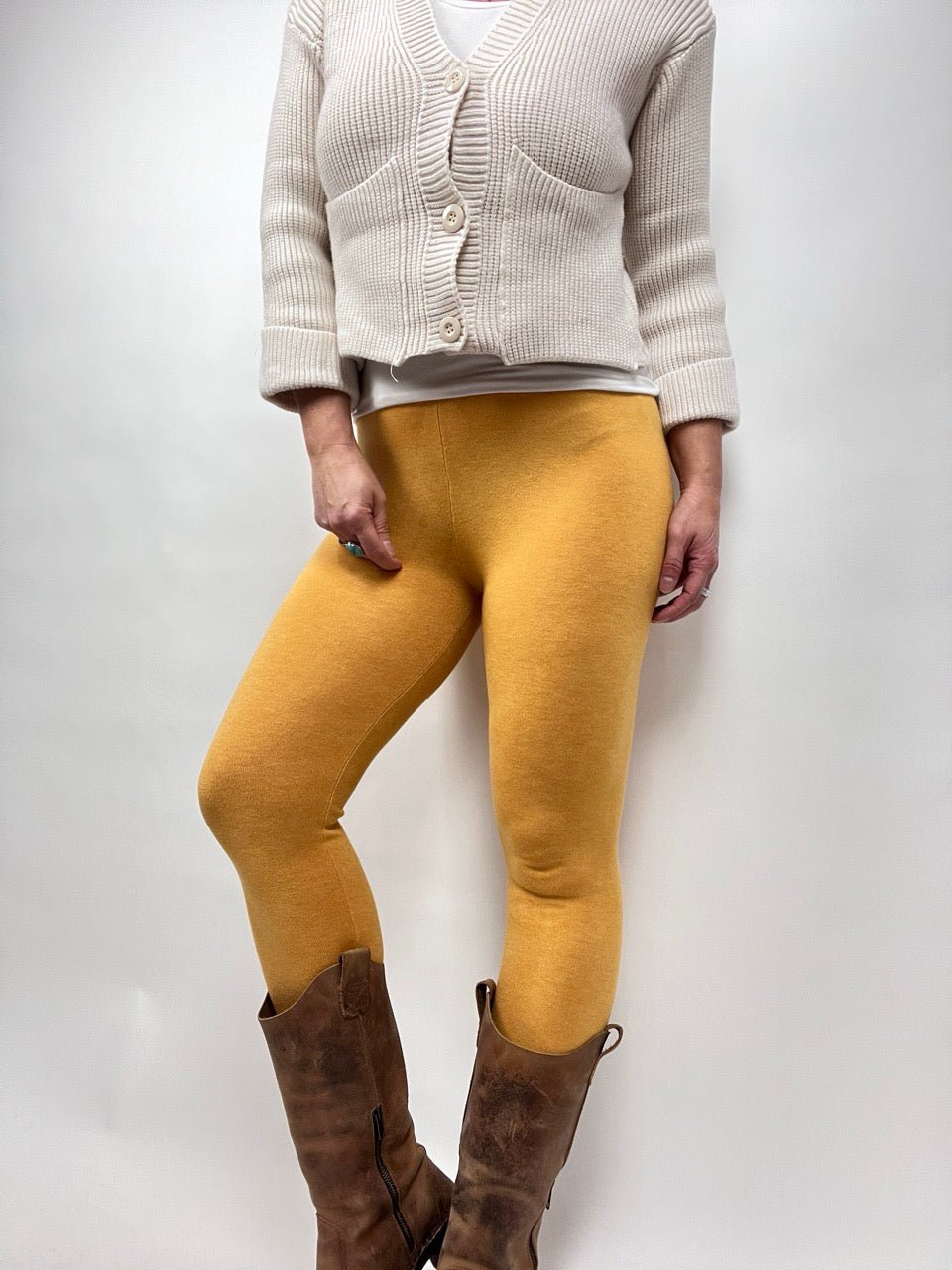 Leggings Strickschick Gelb - FROLLEIN KÄTHE Shop