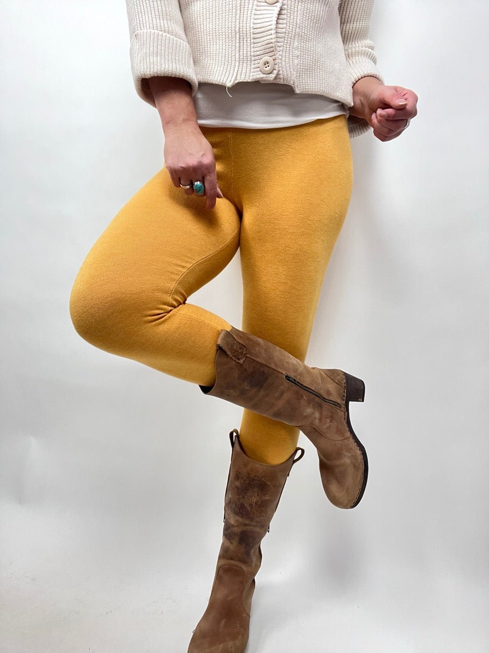 Leggings Strickschick Gelb - FROLLEIN KÄTHE Shop