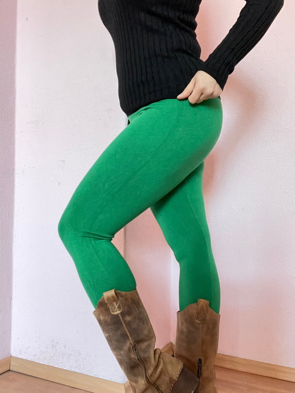 Leggings Strickschick Grün - FROLLEIN KÄTHE Shop