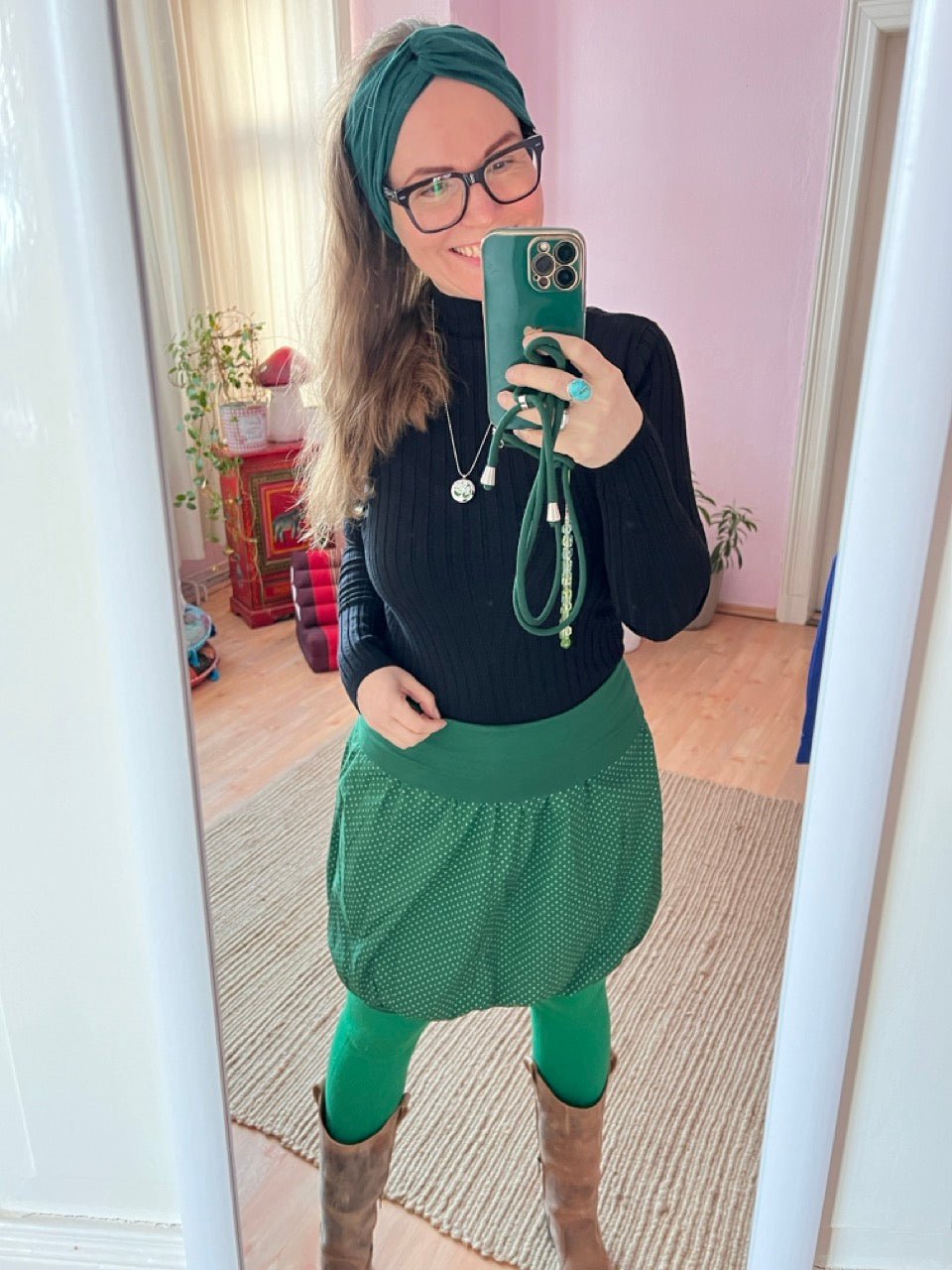 Leggings Strickschick Grün - FROLLEIN KÄTHE Shop