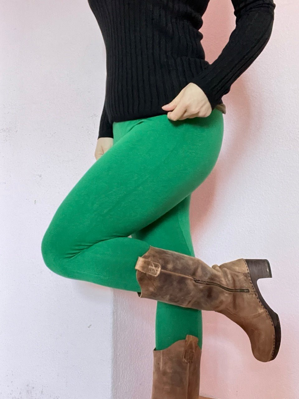 Leggings Strickschick Grün - FROLLEIN KÄTHE Shop