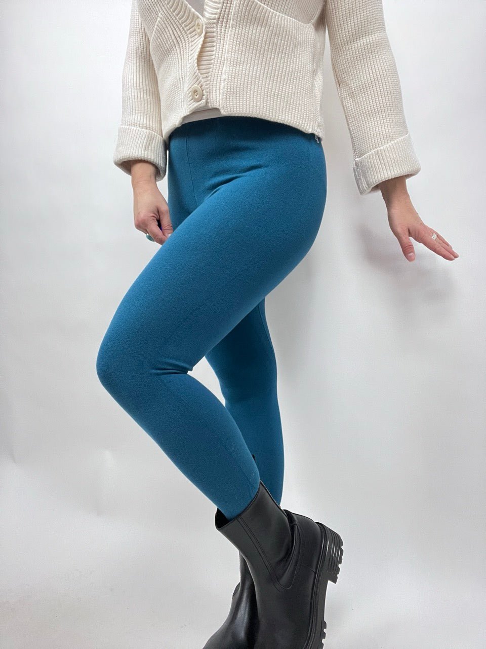 Leggings Strickschick Petrol - FROLLEIN KÄTHE Shop