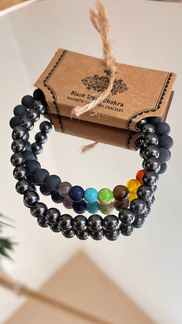 Magnetarmband Black Stone 2 - teilig - FROLLEIN KÄTHE Shop