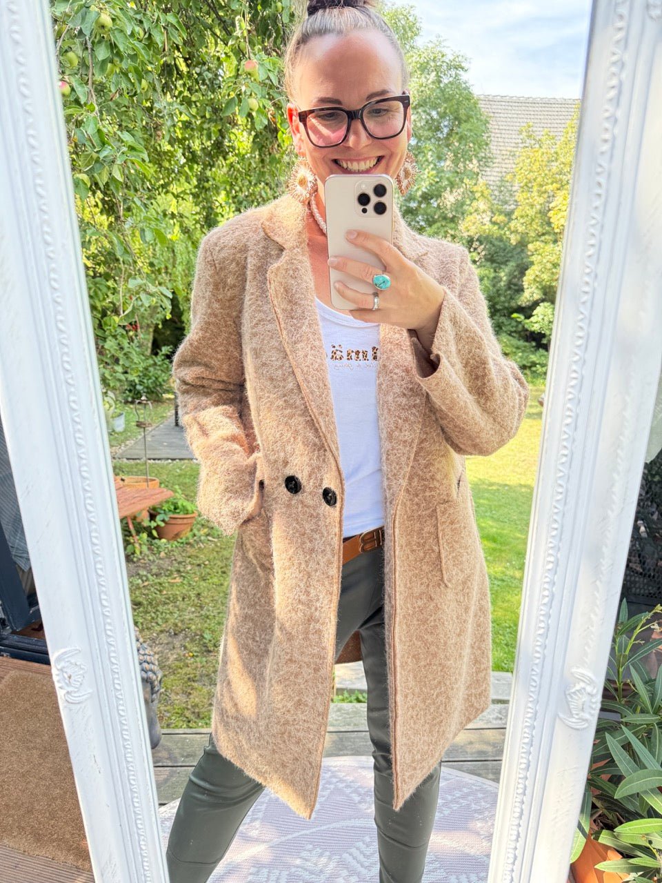 Mantel Jacke Fräulein Flauschig Cappuccino - FROLLEIN KÄTHE Shop