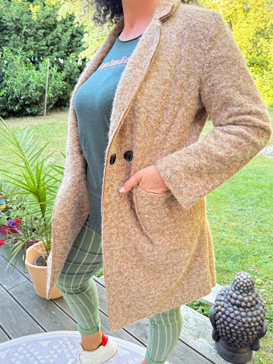 Mantel Jacke Fräulein Flauschig Cappuccino - FROLLEIN KÄTHE Shop