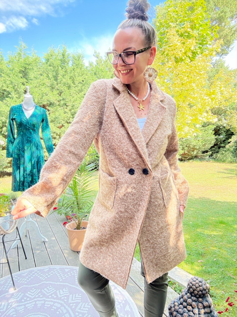 Mantel Jacke Fräulein Flauschig Cappuccino - FROLLEIN KÄTHE Shop